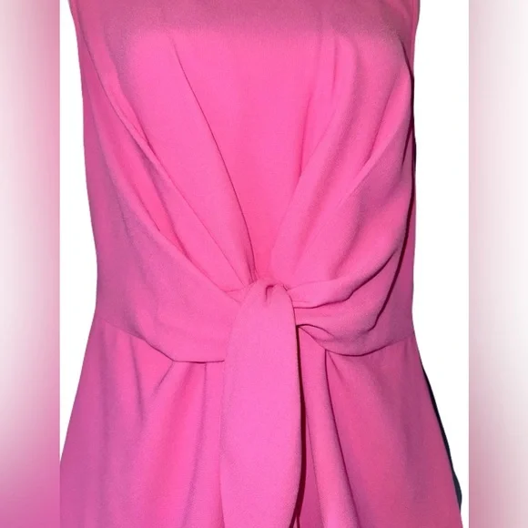 Talbots Bright Pink Sleeveless Blouse w/Tie Front - Picture 2 of 9